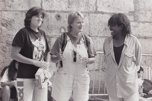 Amy, Emily, Joan Armatrading at Newport Folk Festival, 1996 Photo by Amy Putnam