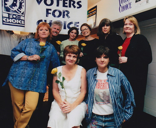 Emily, Graham, Nanci, Gloria, Shawn, Amy Voters for Choice Benefit, Dallas 1998
Photo by Jennifer Warburg