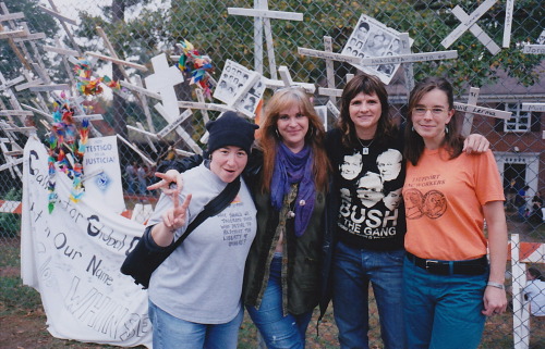 SOA Watch Vigil and Protest, Ft. Benning, GA 2004 Stacey Singer.Marli Carver.Amy.Dana Powell