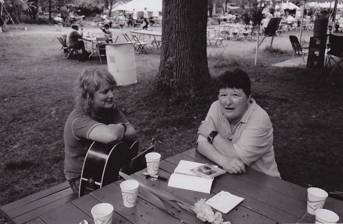 Emily and Ferron at Michigan Womyn's Music Festival. 2005