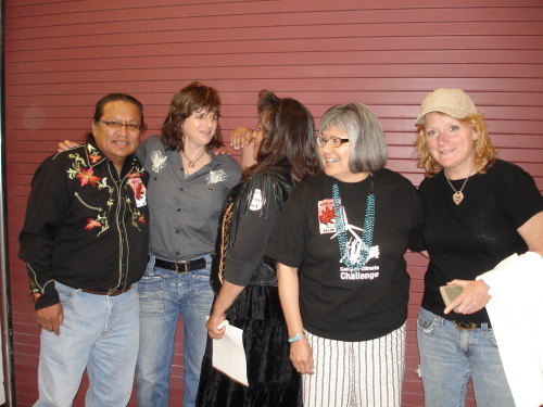 Earl Tulley. Amy. Eloise Brown. Lori Goodman. Emily Honor the Earth benefit at Shiprock, NM
May 2007