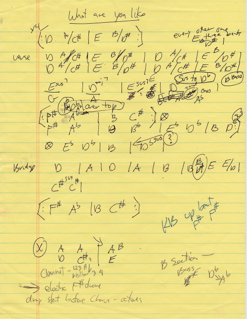 David Boucher (engineer) and Mitchell Froom arrangement notes Poseidon and the Bitter Bug 2008